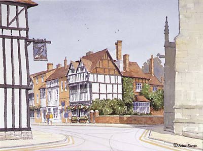 New Place(viewed from The Guild) A Watercolour by John Davis ©